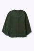 Top in cotton and viscose with round neckline